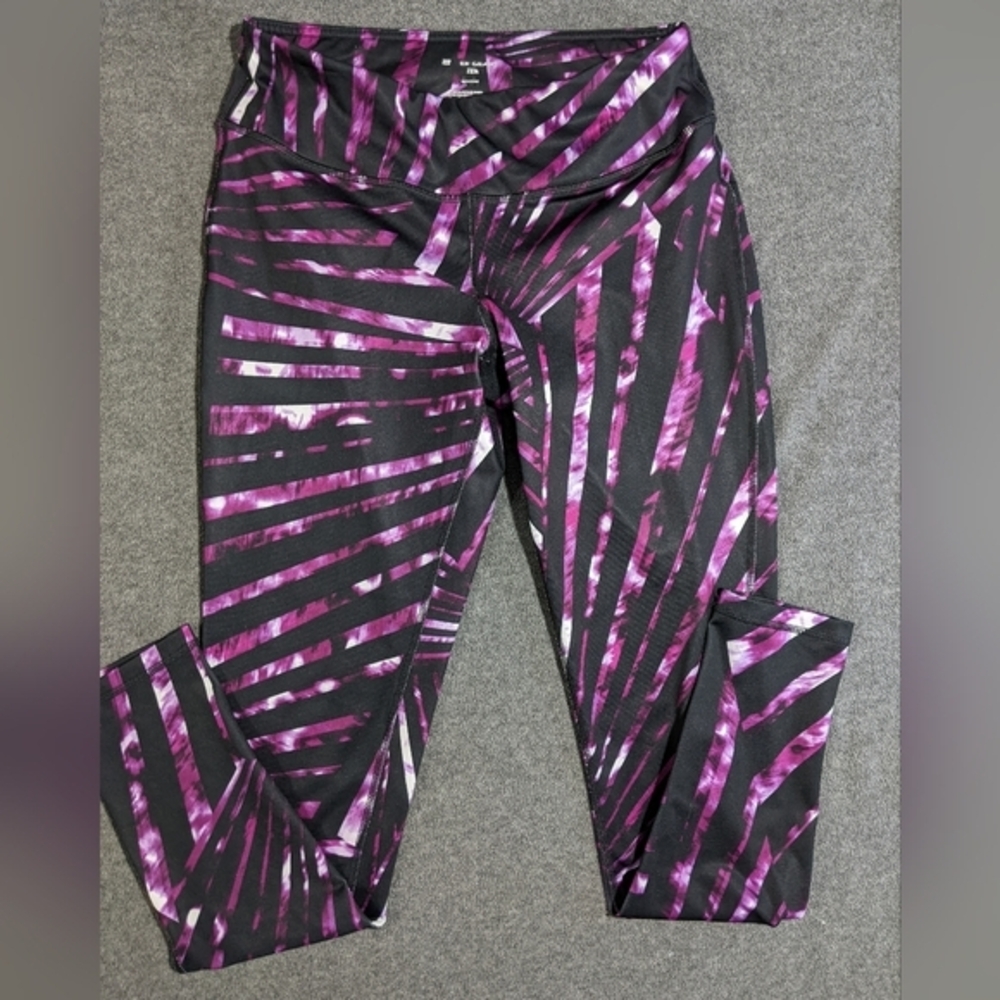 Tek Gear ankle leggings size Medium yoga workout running purple black